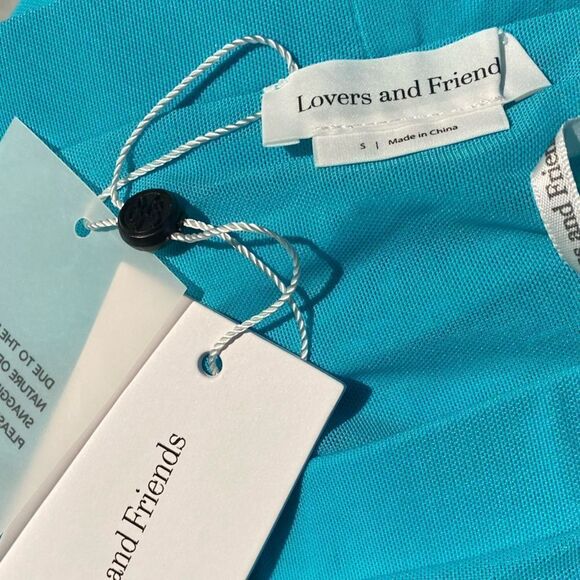 NWT Lovers and Friends Marine Maxi Skirt Bright Blue mesh midi ruched Revolve S - Picture 9 of 10